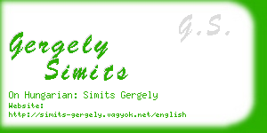 gergely simits business card